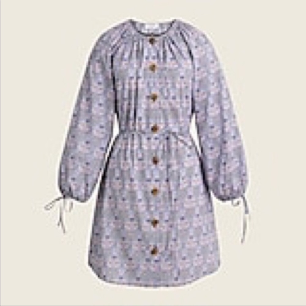 NWT J. Crew Liberty Dress Button Down Floral Sz M